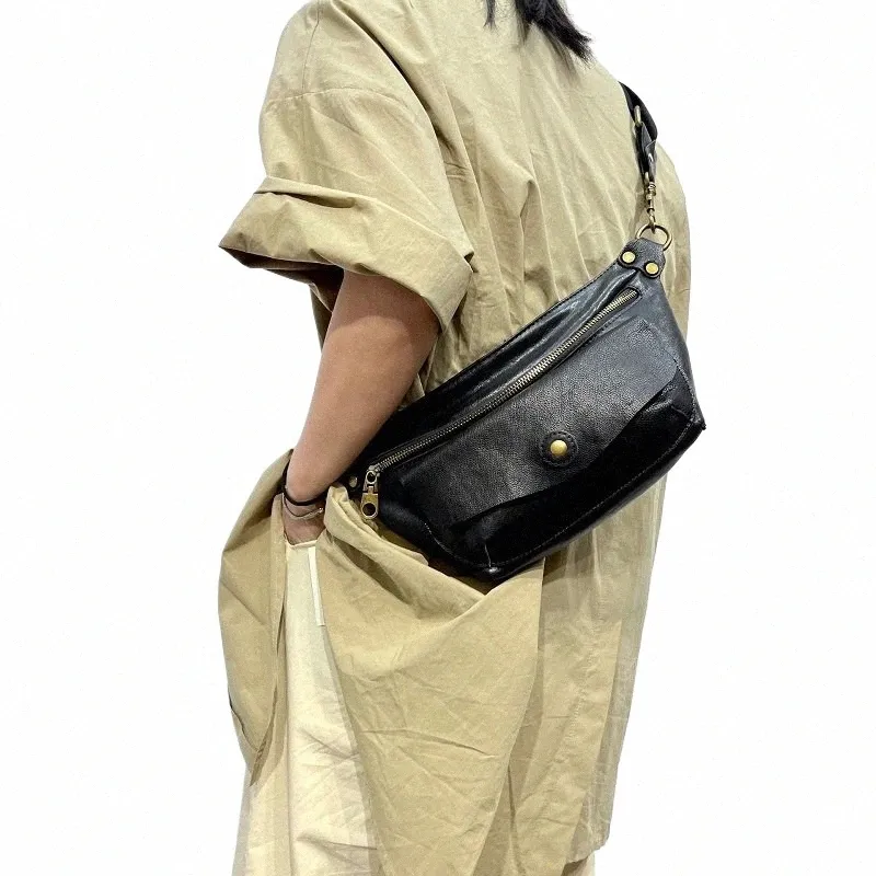 Couro natural crossbody sacos para as mulheres 2022 verão sacos de peito de couro real fi bolsa de ombro feminino luxo designer sacos y8ov #