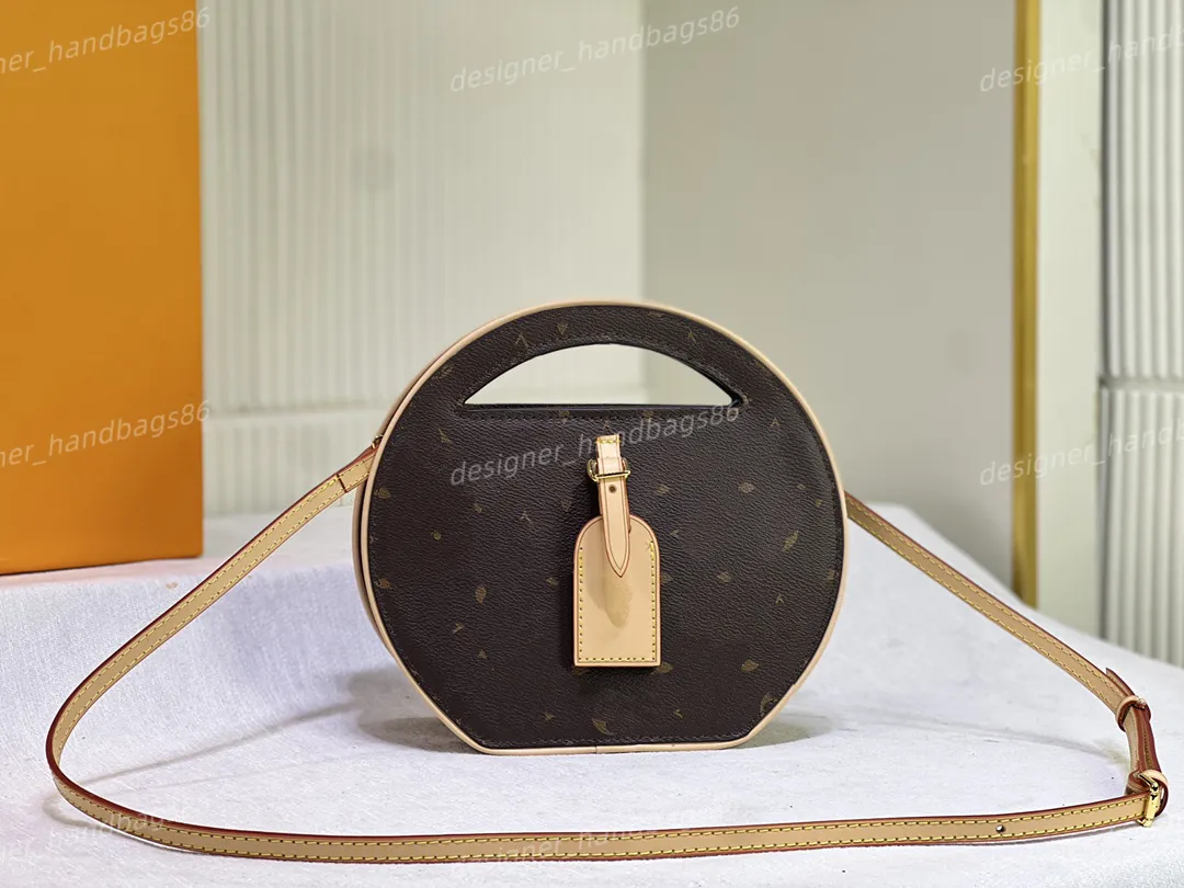 Women s Round Handbag Designer Tote Bag with Integrated Handle Small Clutch Tote Circular Purse Luxury Purse Round Purse Shoulder Bag