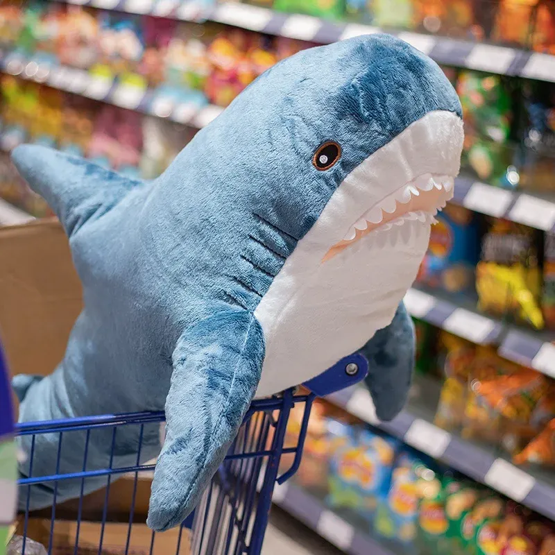Shark Stuffed Animal: 30cm Soft Blue Shark Plush Toy, Sea Animal