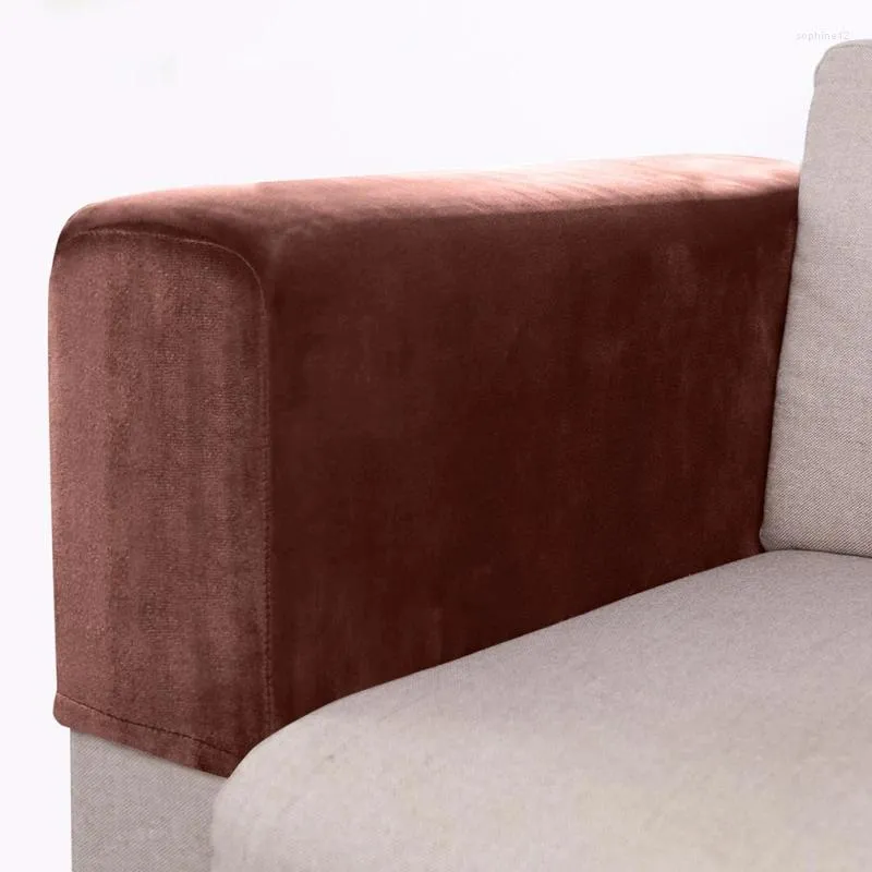 Chair Covers 1Pc Removable Armchair Sofa Armrest Cover Stretch Couch Arm Protectors Solid Slipcover For Living Room