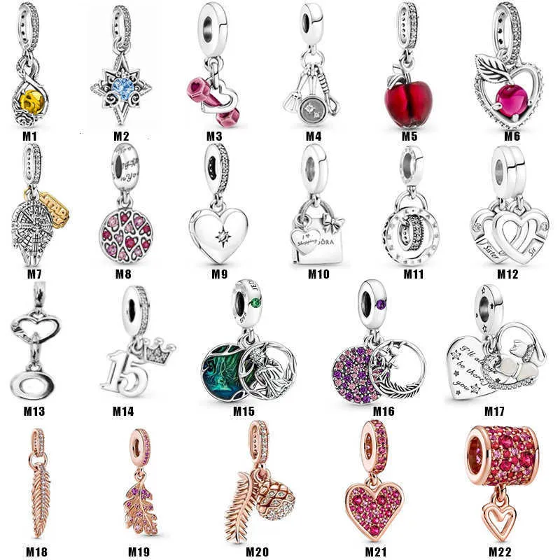 S925 Sterling Panjia Sier Di Sni Qixi série saint valentin peint à la main amour pendentif accessoires