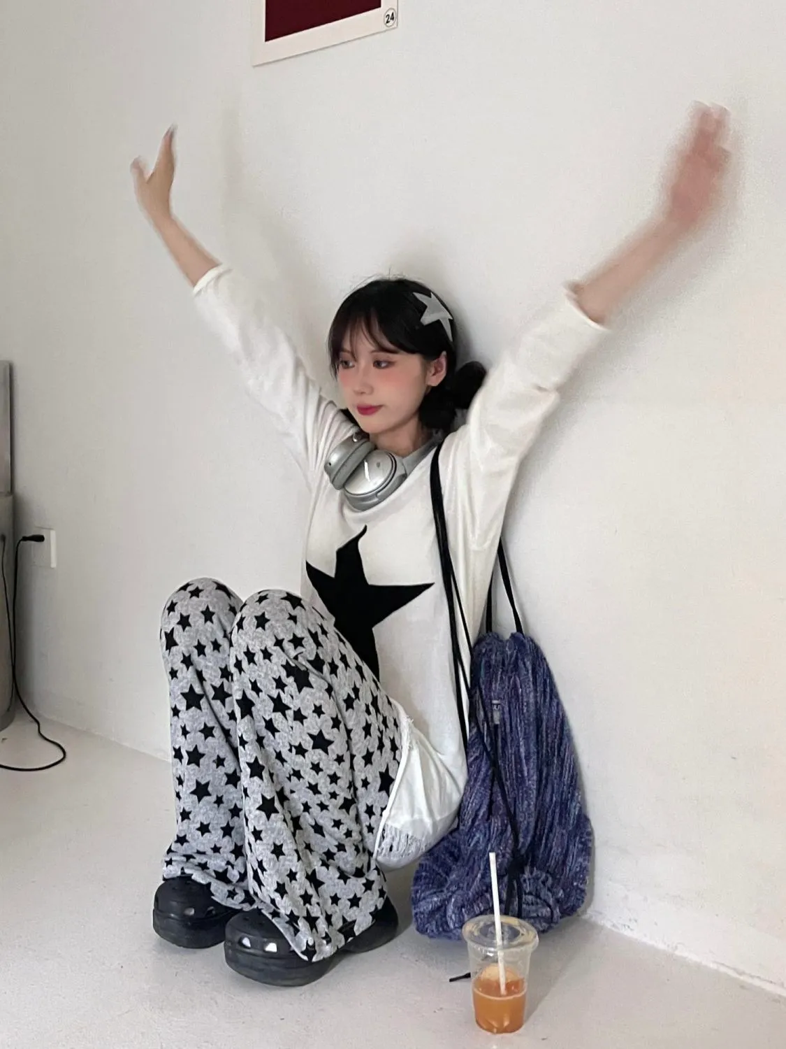 Streetwear Harajuku Loose Fit Pants with Star Print - Y2k