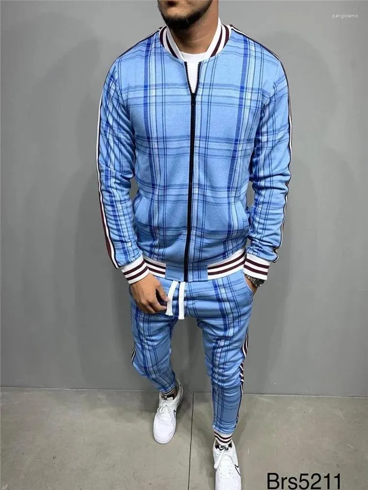 Men's Tracksuit Full Zip Casual Sports Jogging Gym Sweat Suit Training