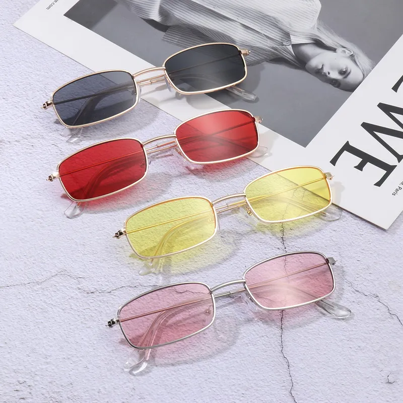 Vintage Rectangle Sunglasses Women Small Square TAC Lens UV  display picture 1