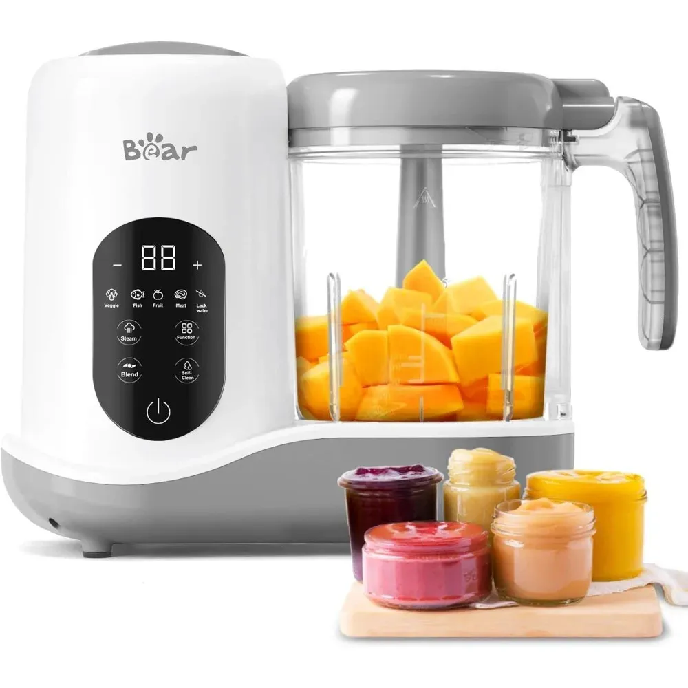 Eénstaps babykeukenmachine Steamer Puree Blender |Automatische kookmolen met zelfreiniging 240322