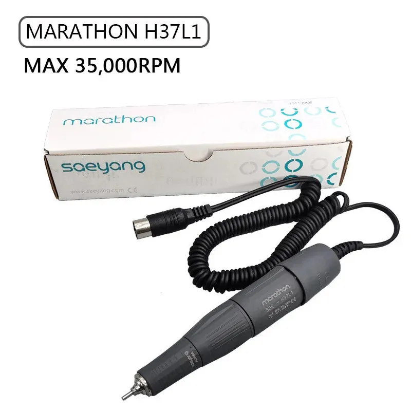 35000rpm Nail Drill Pen H37L1 Handpiece For STRONG210 90 204 Marathon Electric Manicure Machine Nails Drill Handle Nail Tool 240315