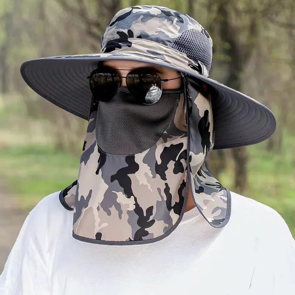 UPF50+ Sun Hat With Neck Flap - Quick-Dry Breathable Fishing Hat For Outdoor Activities