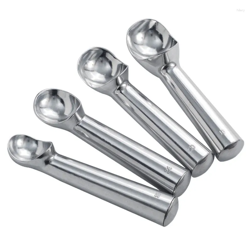 Coffee Scoops Stainless Steel Ice Cream Spoon Set Portable Non-Stick Antifreeze Kitchen Accessories 4Pcs CNIM