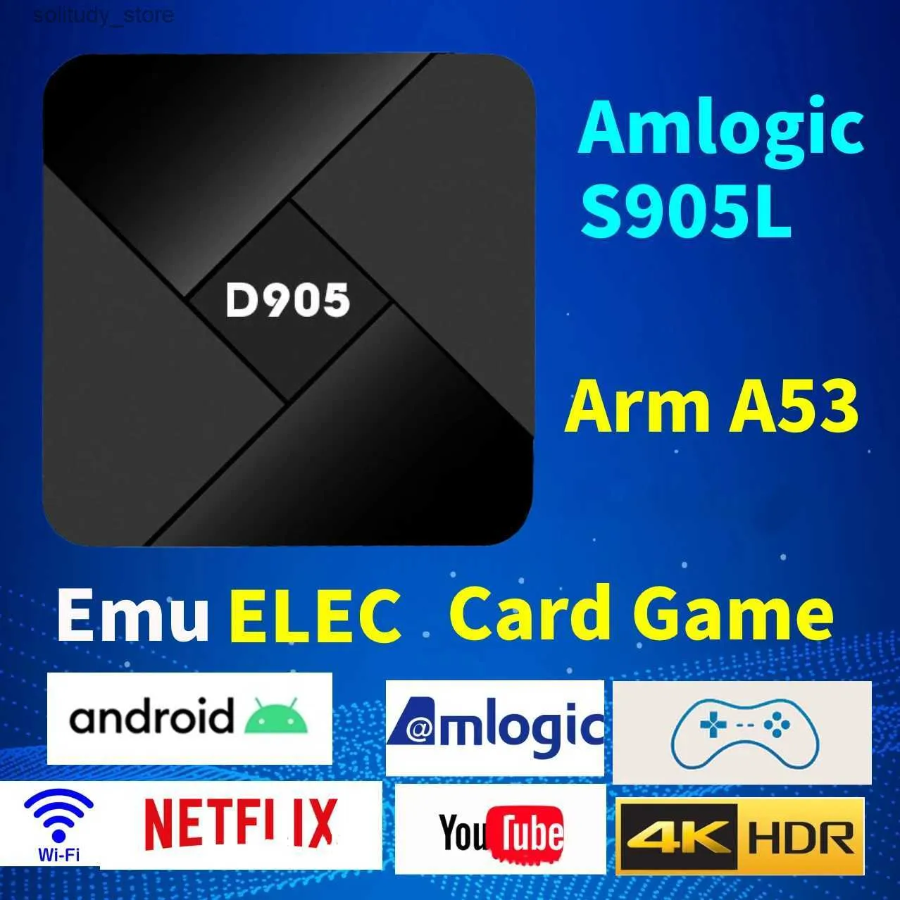 Set Top Box D905 4K Smart TV Box Set Top Box YouTube Media Player Amlogic S905L 2.4G Wifi Android 7.1 Supporta EmuELEC Card Game Box Q240330