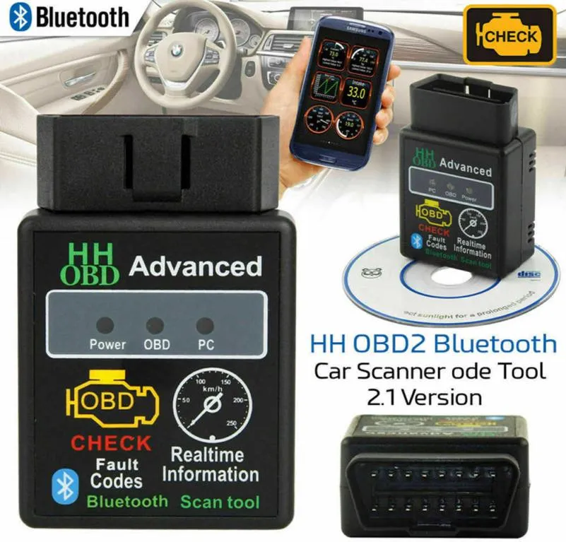 Bluetooth OBD2 ELM327 Usiłek samochodowy DTC Kod PCB Reader Automobile Silnik Diagnostyczny Skaner Skaner Adapter narzędzia do Androida PC4282789