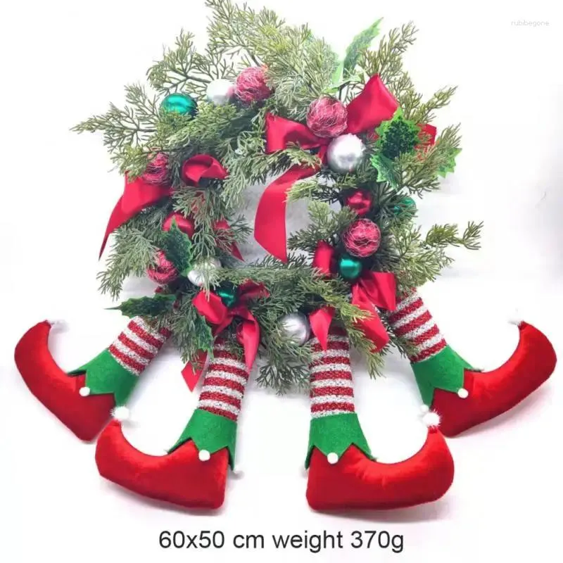 Fiori decorativi Ghirlanda a 4 gambe Simulazione Ghirlanda di frutta rossa Rattan Decorazioni per appendere la porta di Natale per ornamenti allegri 25/38/45 cm