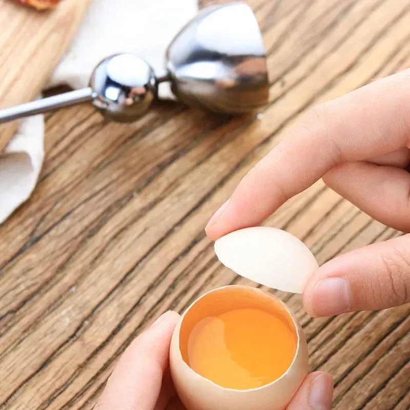 Ouvre Coquille D'Oeuf En Silicone - Coupeur Sommet Œuf Dur Jaune - Gadget Cuisine Pratique