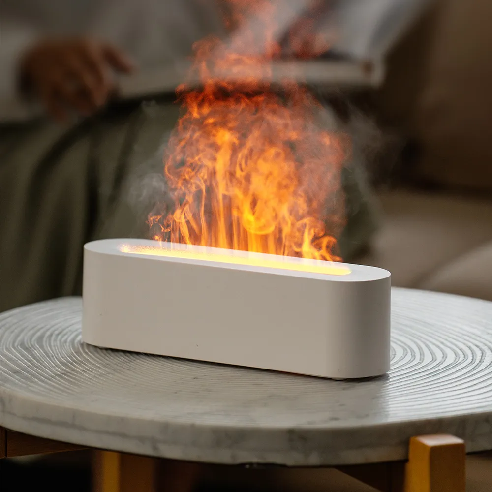Fire Humidifier Led 2024 Flame Aroma Diffuser Ultrasonic Cool Mist Essential Oil Humidifier ...