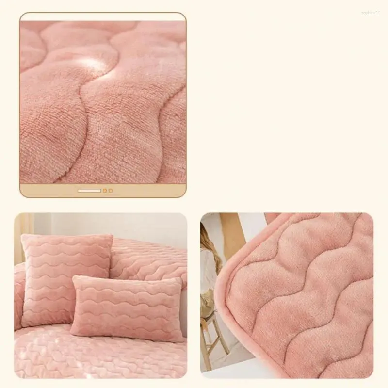 Cadeira cobre luxuoso leite veludo sofá almofada macia capa de pelúcia antiderrapante engrossado confortável sala universal para sofás