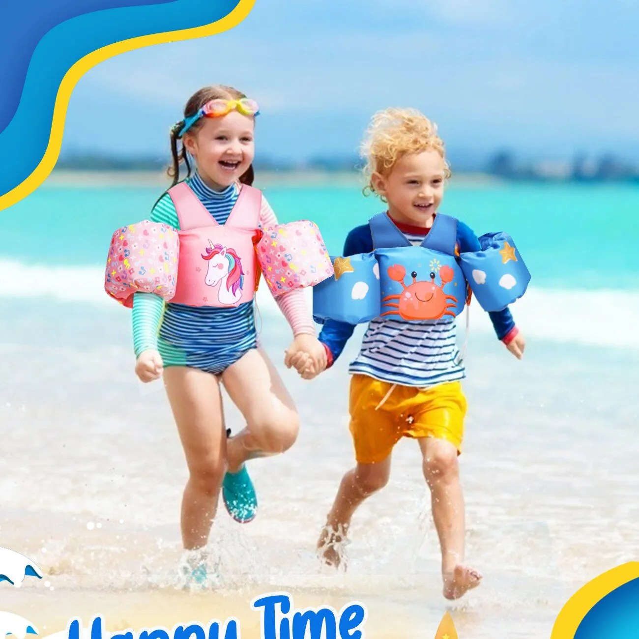 Arm Floaties Swimming Costume With Floats URMAGIC Kids Girls