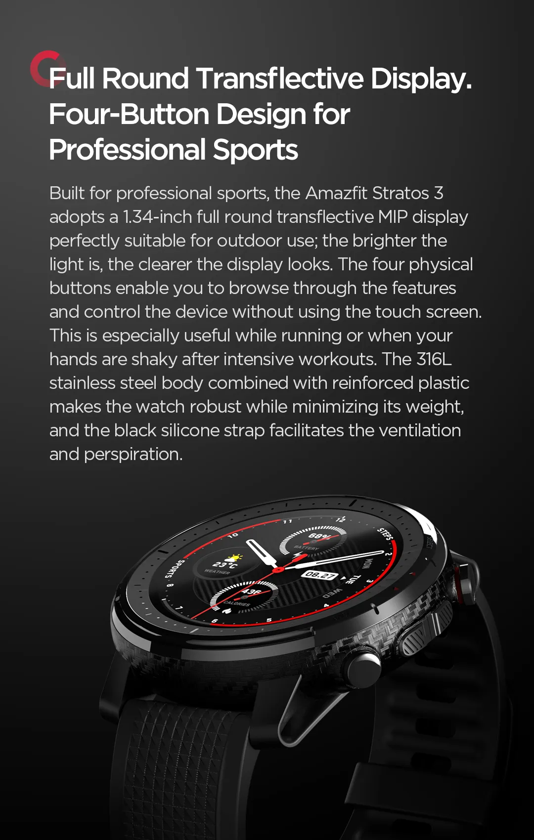 Global Amazfit Stratos 3 Smart Watch Amoled Display For Men With Sapphire Reflecting Screen Music Storage GPS And 5ATM Power 98new Original Box Included From Homepro3 99.08 DHgate.Com
