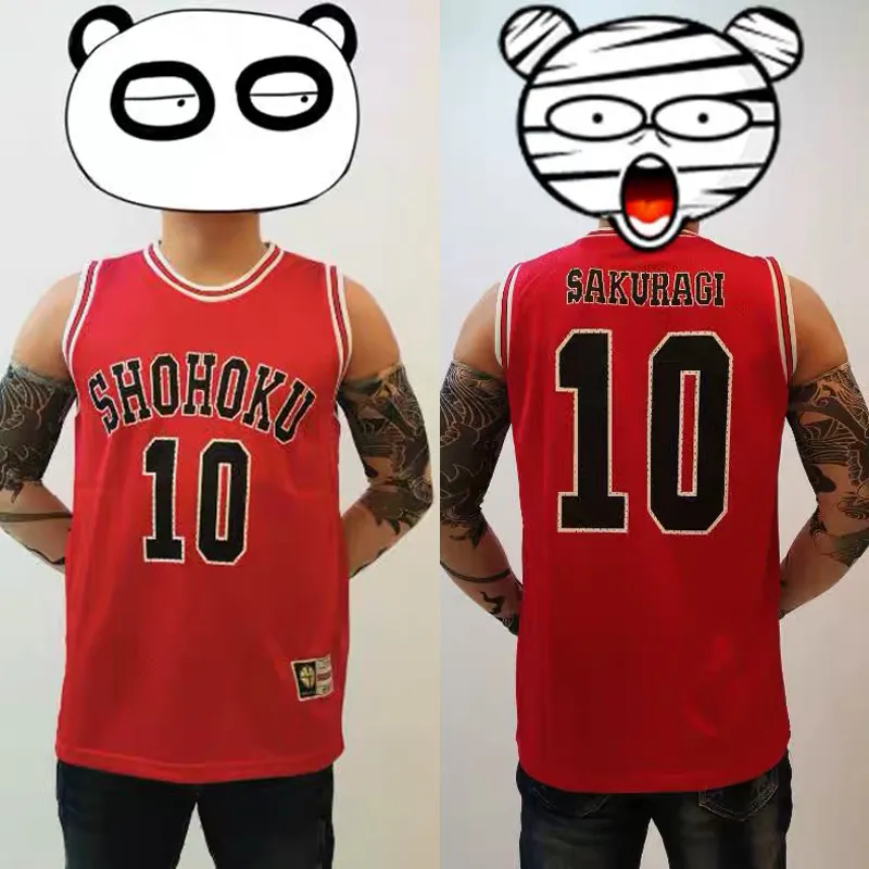 Sannoh Anime Shohoku School Basketball Team Jersey Black Akita Eiji Sawakita Jersey Topps Sports Wear Uniform Cosplay Costume