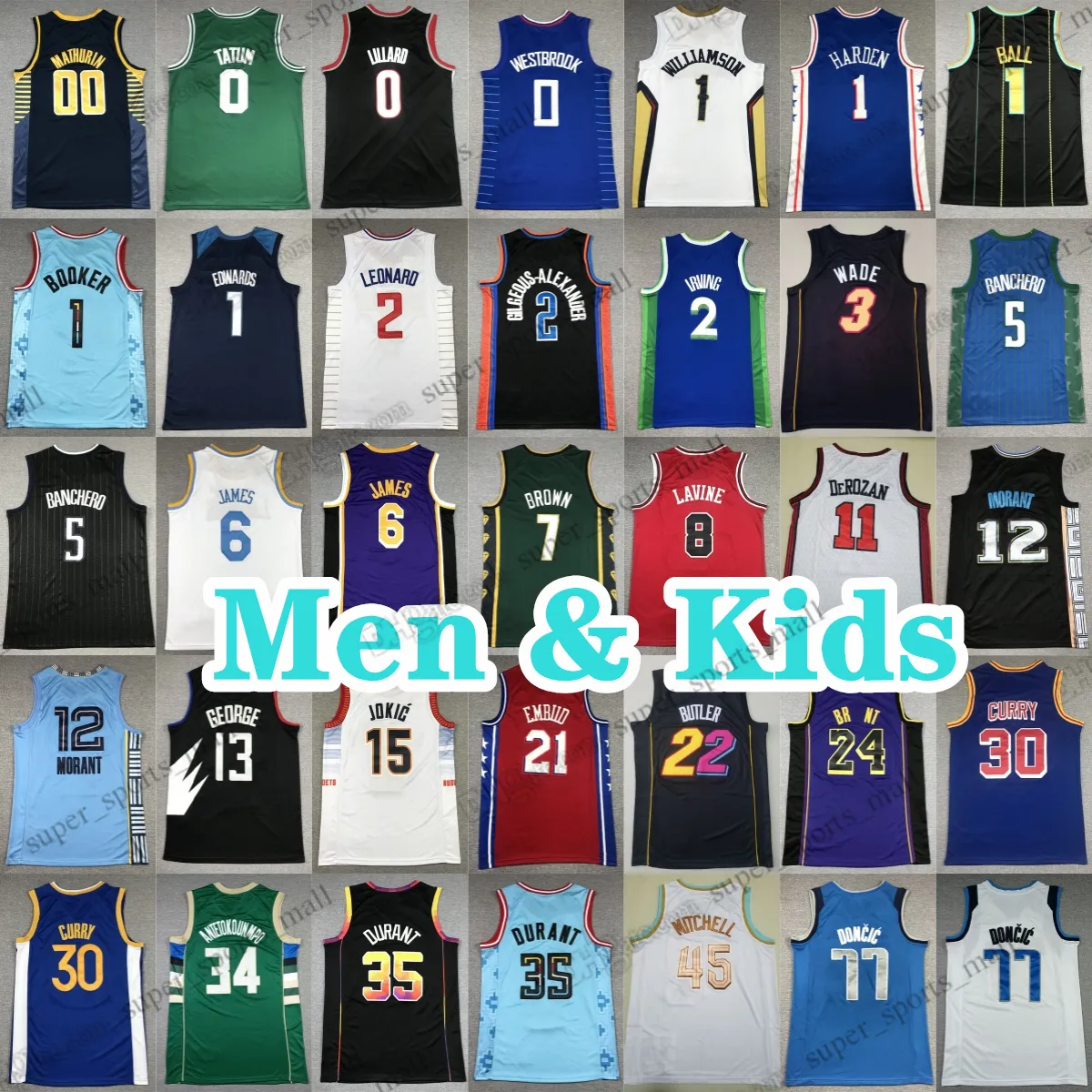 Save Big on Bulk Nba Jersey Youth Kids Men's And Kids' Basketball Apparel  Lightweight Athletic Jerseys For Young Fans, Assorted Numbers And Sizes,