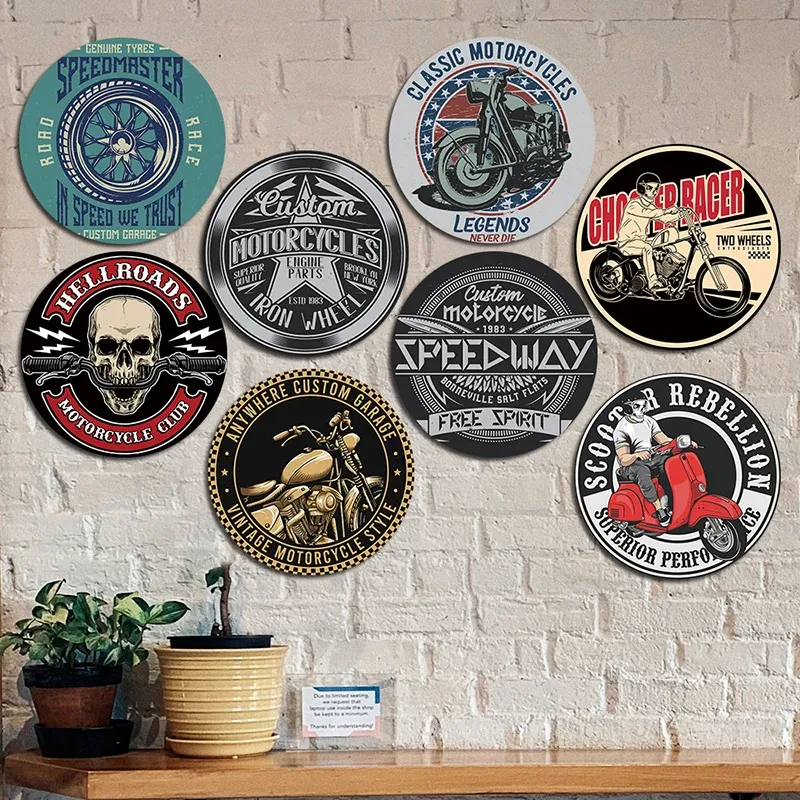 DHgate.com:Vintage Metal Plaque Sign - American Motorcycle