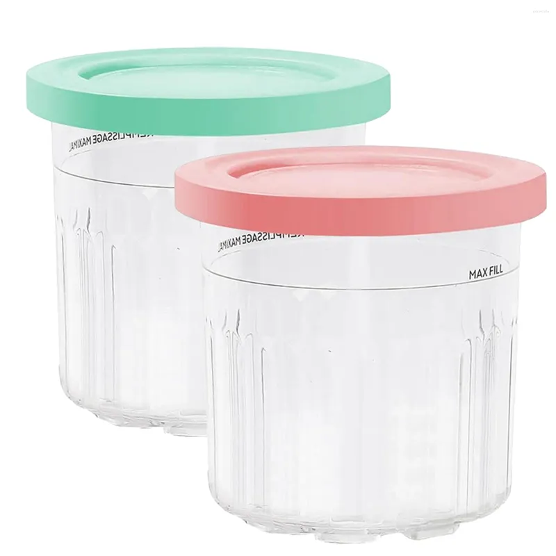 Storage Bottles 2Pcs Ice Cream Pints For NC300/NC299AMZ/NC301i Containers Cup Reusable Freezer Tubs Homemade Bowls