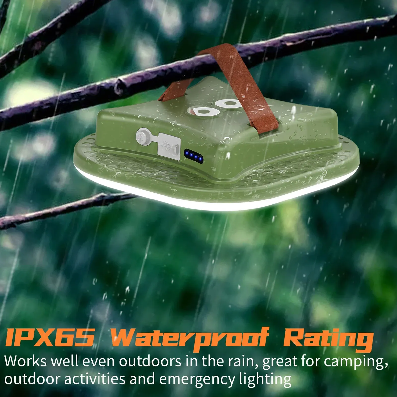 Maetff 80 W Camping-Laterne, starke Taschenlampen, tragbar, über USB wiederaufladbar, Outdoor-Hängezeltlampe mit IPX65 wasserdicht, Geschenkset 240327