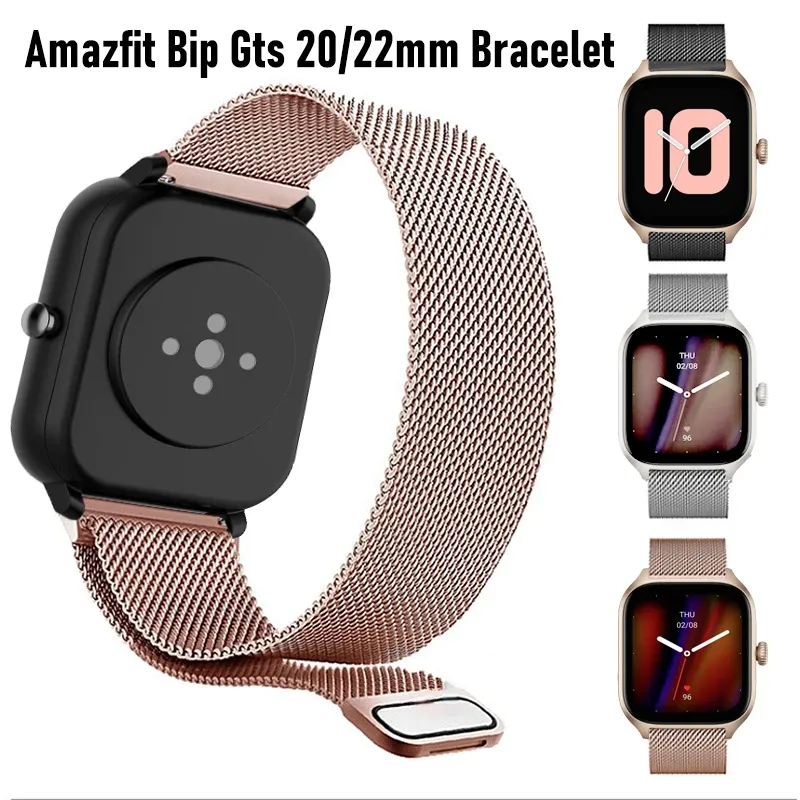 Wrist Amazfit Gts Correa Metal Magnetic Milanese Loop Strap For