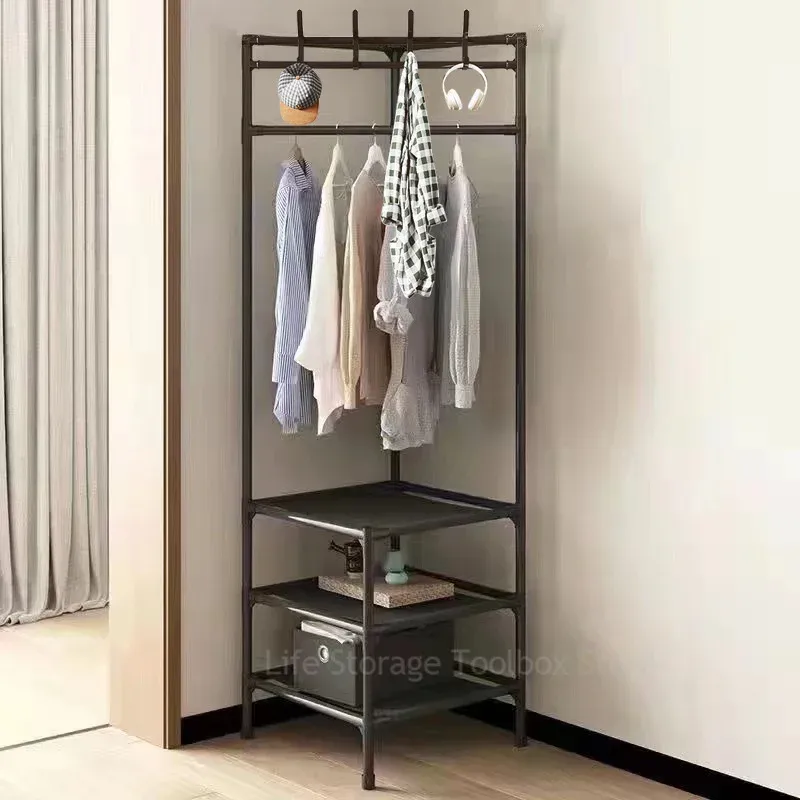 Removable 2 3 Layer Corner Coat Rack Hanger Floor Standing Clothes Storage Shelf Thin Storage Cabinet Stand From Ddmylovely 277.02 DHgate.Com