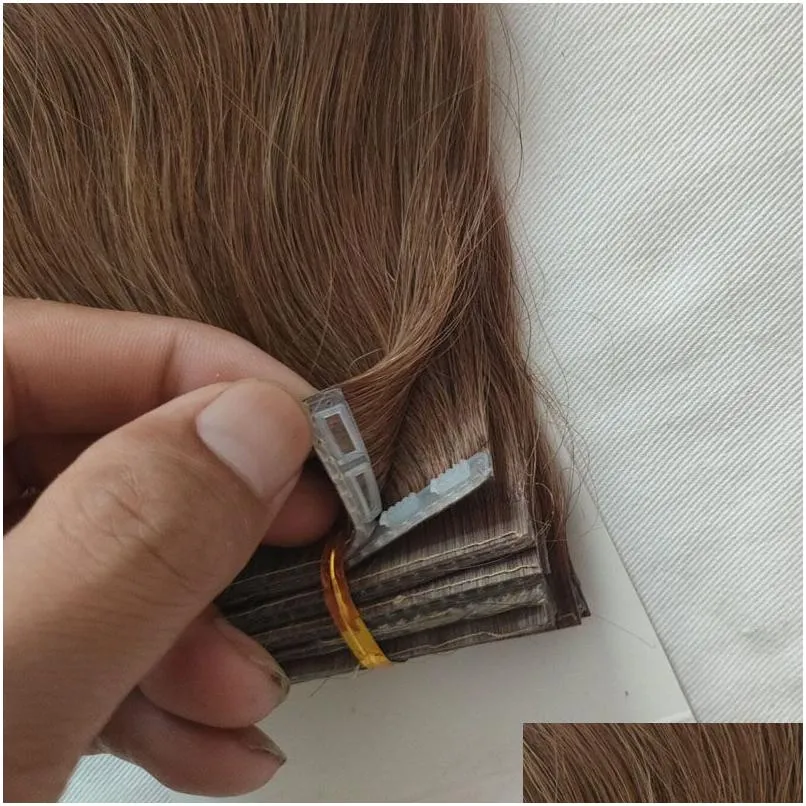 Hauteinschlag-Haarverlängerung Top-Qualität Tape Inhair Button Haarspange Snap für Extensions 5 Gramm Stück 100 Stück Packung Schwarz Weiß Drop Deliv Dhnsp