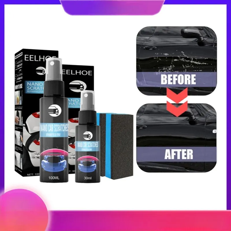 Car Scratch Repair Pen - 100ml Nano Spray Anti Scratch Coating, Auto Paint Care Polish, Glass Coating Wash Tool - Picture 2 Of 6