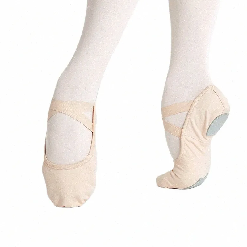 Profial Stretch Balletto Scarpe da ballo per le donne Ragazze Split morbida suola Balletto in tela Pantofole in tessuto elastico Balletto Scarpe 53hb #