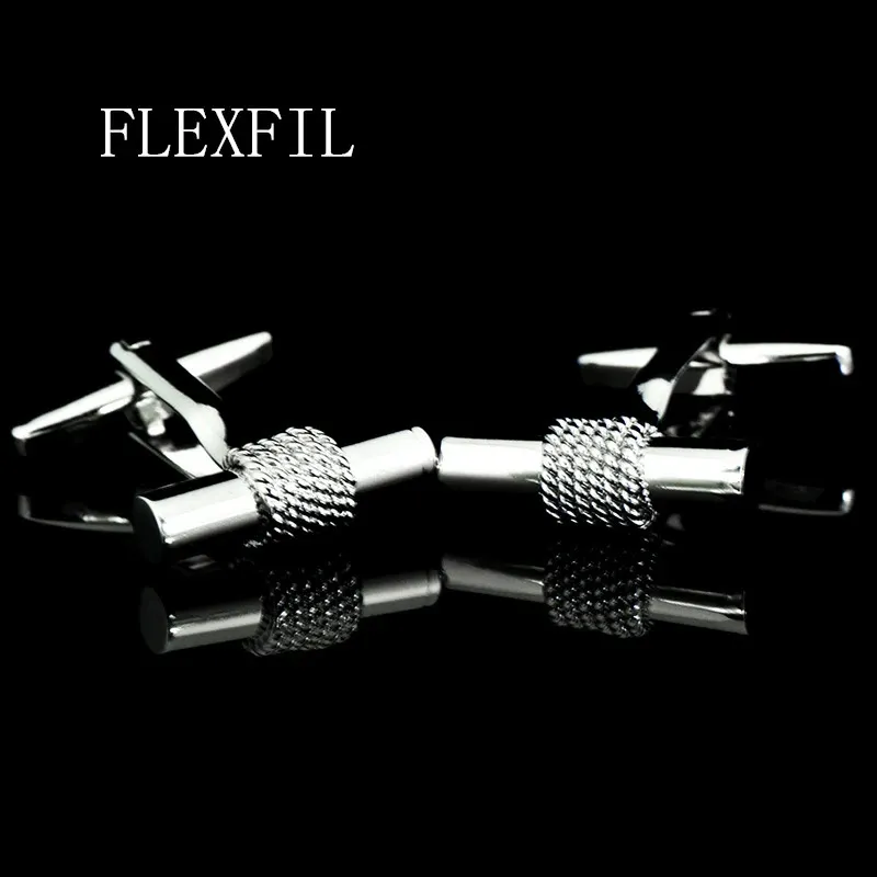 FLEXFIL Jewelry french shirt cufflink for mens Brand designer Cuffs link Button male High Quality Luxury Wedding metal fashion 240320