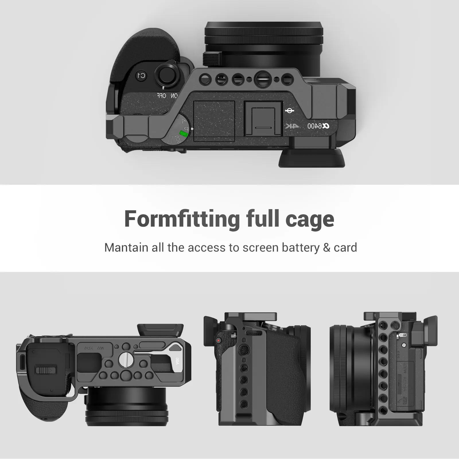 DHgate.com:SmallRig DSLR A6400 Camera Cage with Silicone