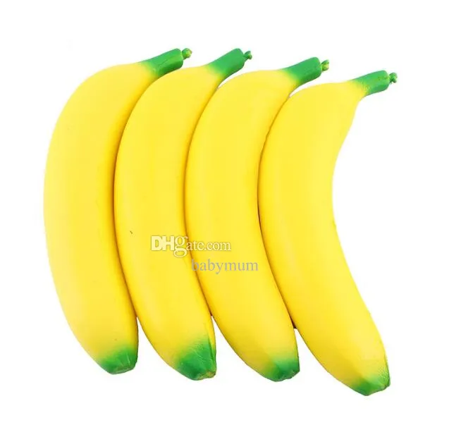 Anti-stress squishy banana brinquedos lento subindo jumbo squishy frutas espremer brinquedo engraçado alívio do estresse reduzir a pressão espremer brinquedo de descompressão