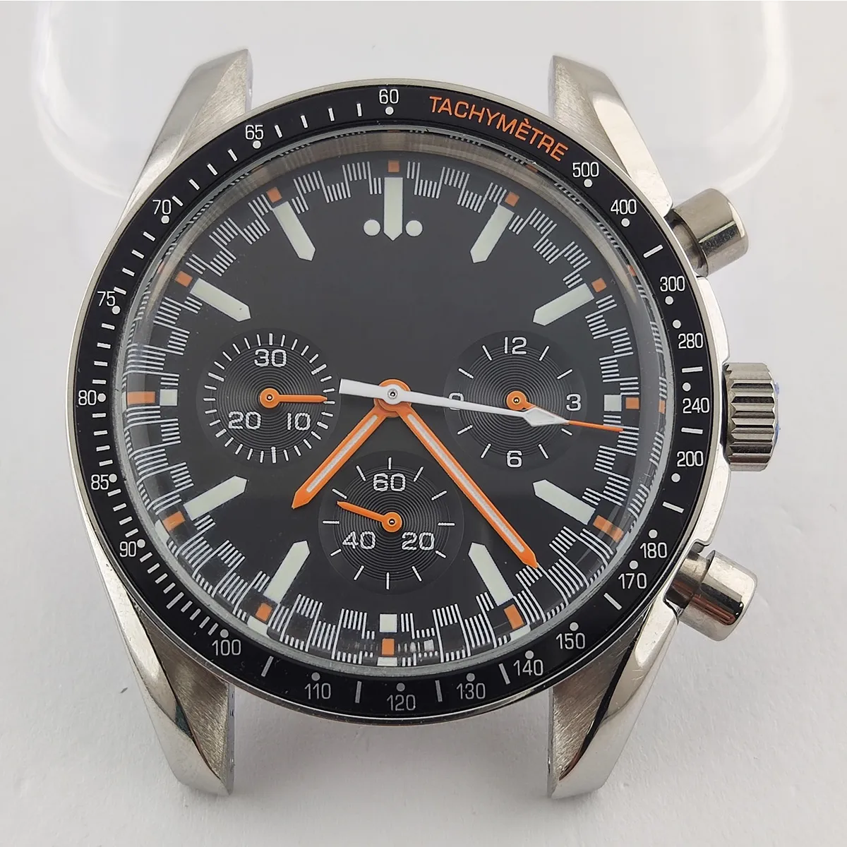 VK63 stainless steel watch case for NH35 NH36 movements with panda