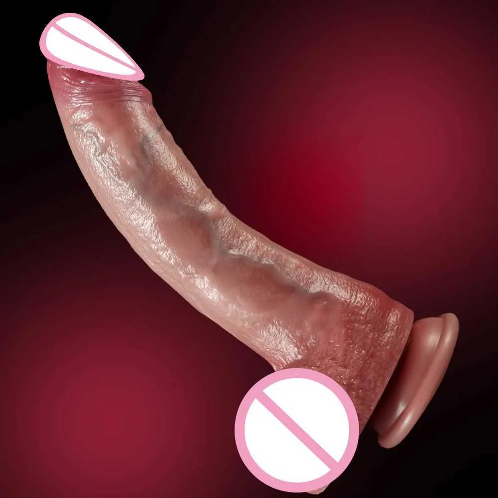 Nxy Dildos Dongs 10 Zoll Silikondildo Sexspielzeug für Frau mit Saugnapf G-Punkt-Stimulator Langer Penis Realistische weibliche Masturbation 240330