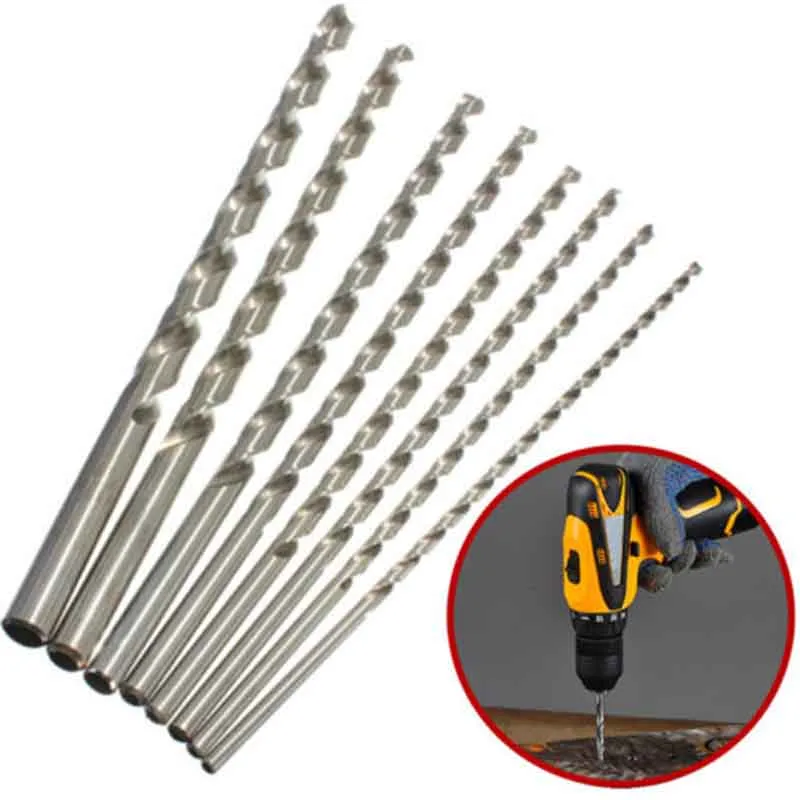 Extra Long HSS Twist Drill Bit Set 2-6mm: High Speed Steel, Straight ...