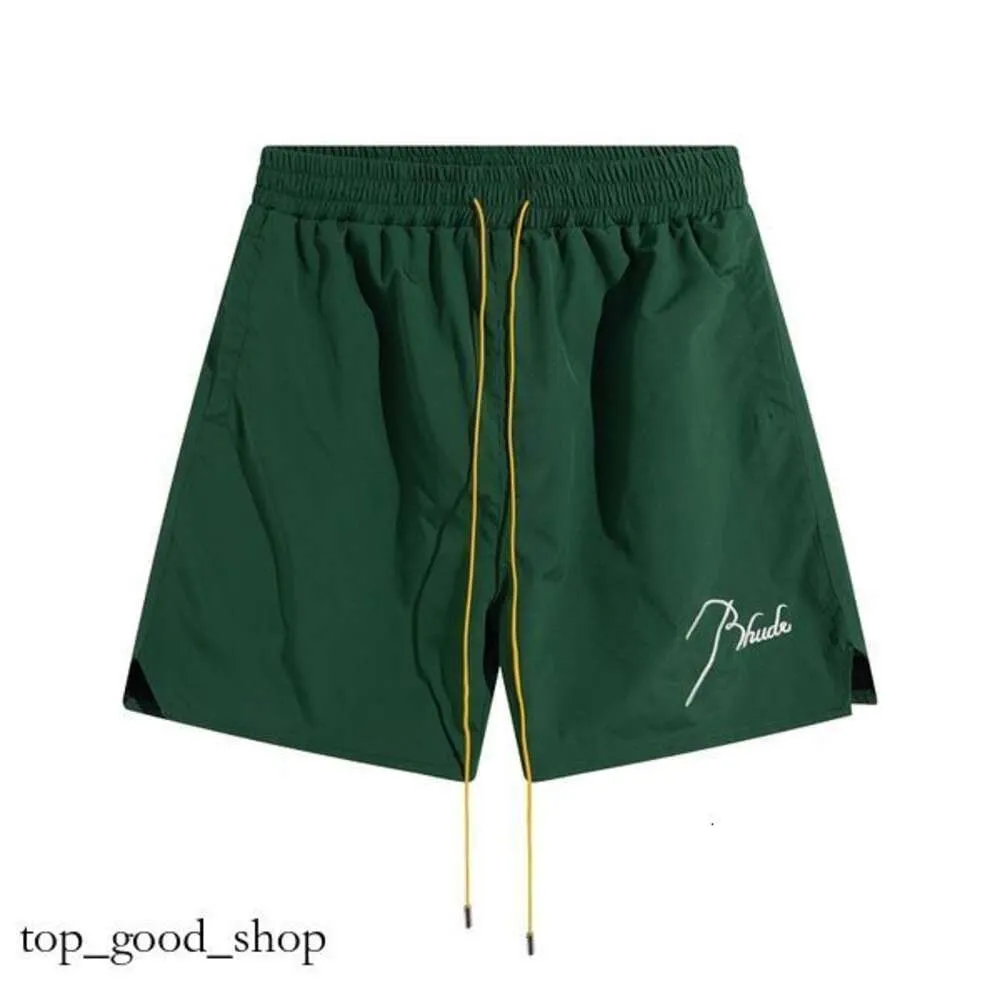 Projektantki szorty Rhude Shorts Summer Fashion Beach Pants Men High Quality Street Wear Red Blue Black Purple Pants Mens Short 683