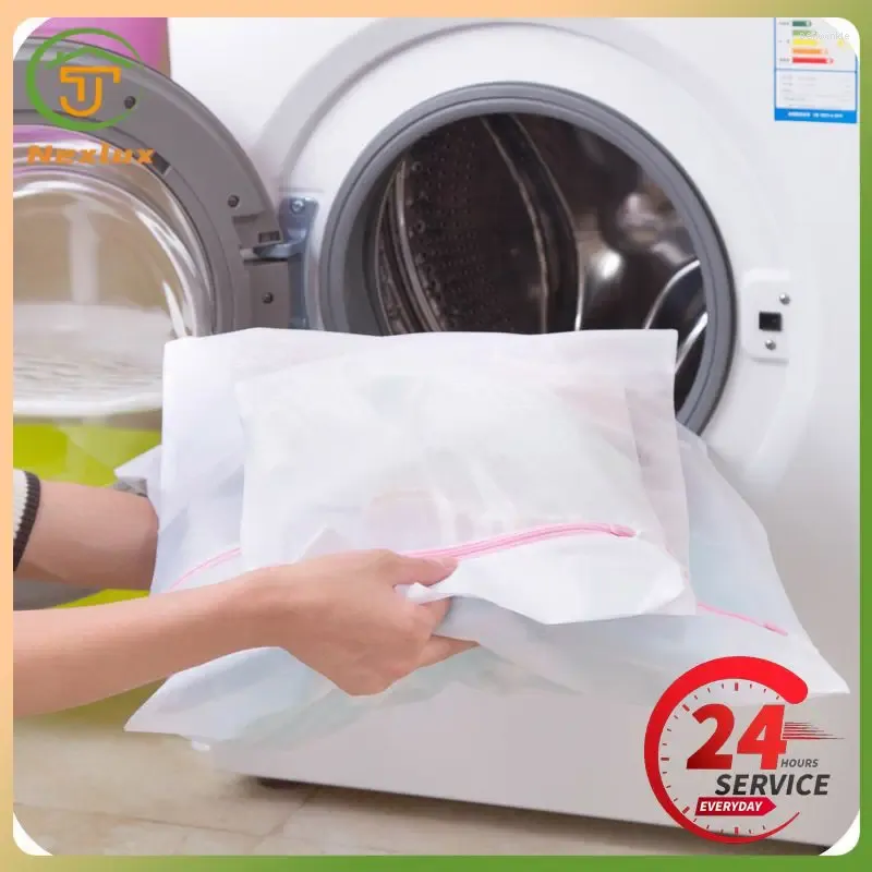 Wäschesäcke mit Reißverschluss, Netzbeutel zum Waschen im Haushalt, wiederverwendbar, für Maschinen, Kleidung, Netz, BH, Socken, Dessous-Aufbewahrung