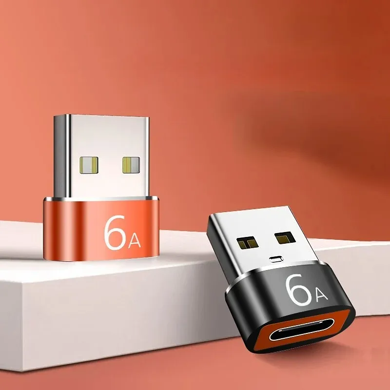 2024 6A OTG USB 3.0からタイプタタイプ科女性からUSB男性コンバーターMacBook Xiaomi Samsungの高速充電コンバーターの高速充電データ転送