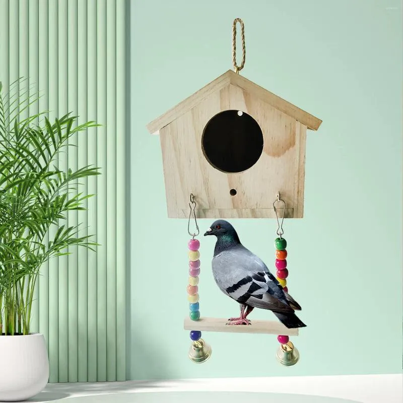 Otros suministros de aves Juguete para masticar loros con columpio Juguetes decorativos para pies Roer Masticar para