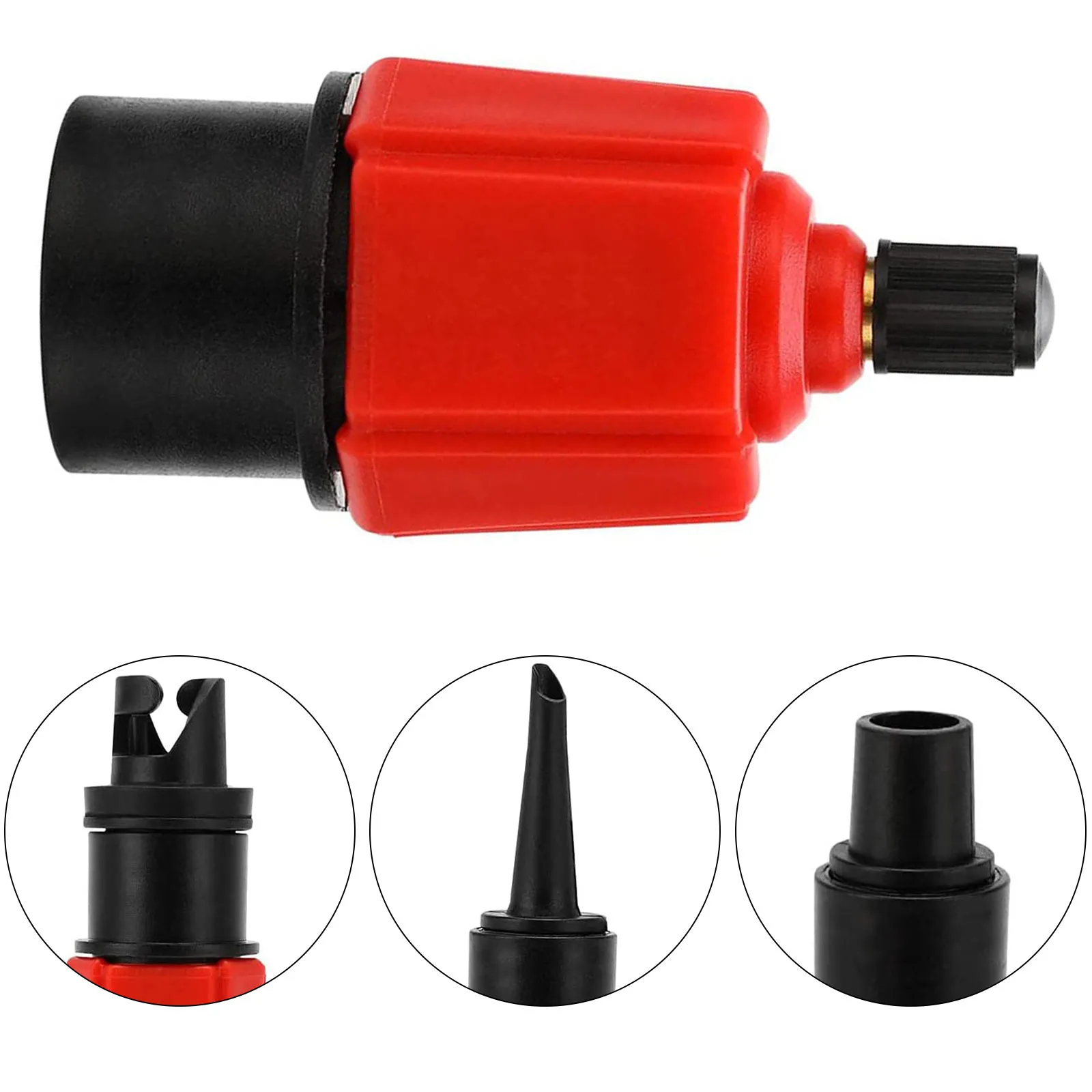 Sup Air Pump Adapter Inflatable Paddle Rubber Boat Kayak Air Valve Adaptor Tire Compressor Converter with 4 Nozzle for SUP Board