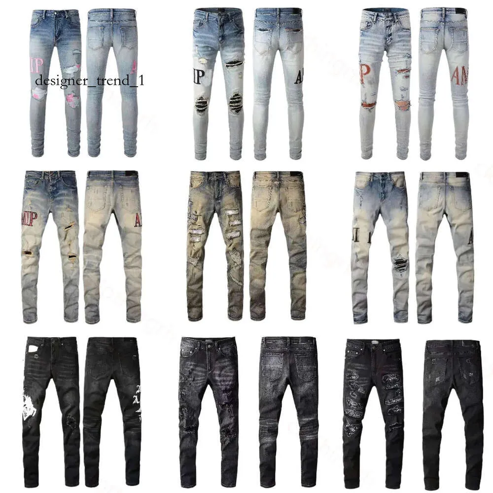 Amirir Jeans Jeans de créateur homme femme jean noir pantalon haut de gamme qualité droite design rétro streetwear pantalon de survêtement décontracté jean de créateur pour femme 1448