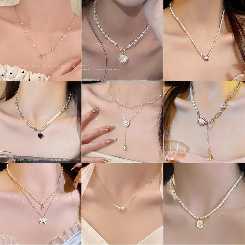 Pearl necklace for women versatile niche high-end beaded sweater chain Instagram style new temperament neck chain accessories