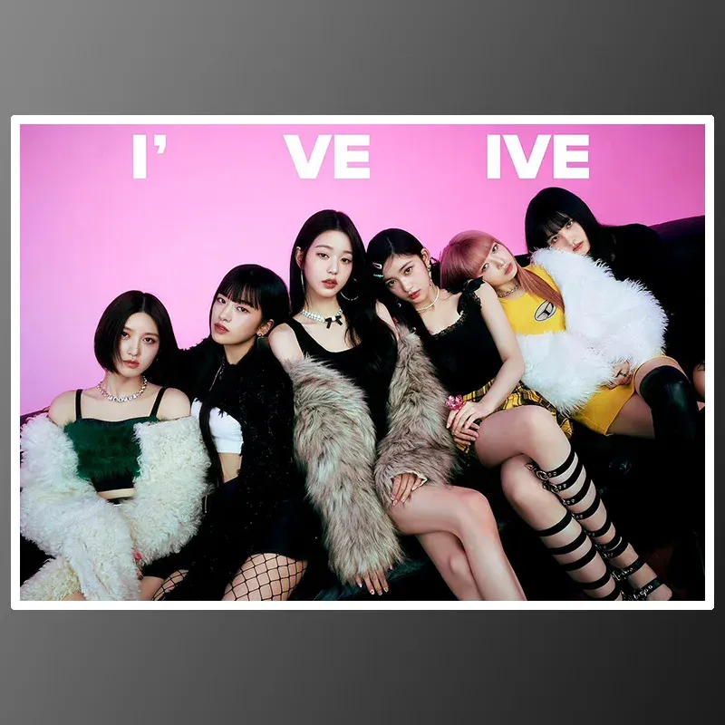 Fan Sign I've KPOP IVE Album I've IVE Concept Teaser Poster Self-Adhesive Wall ...