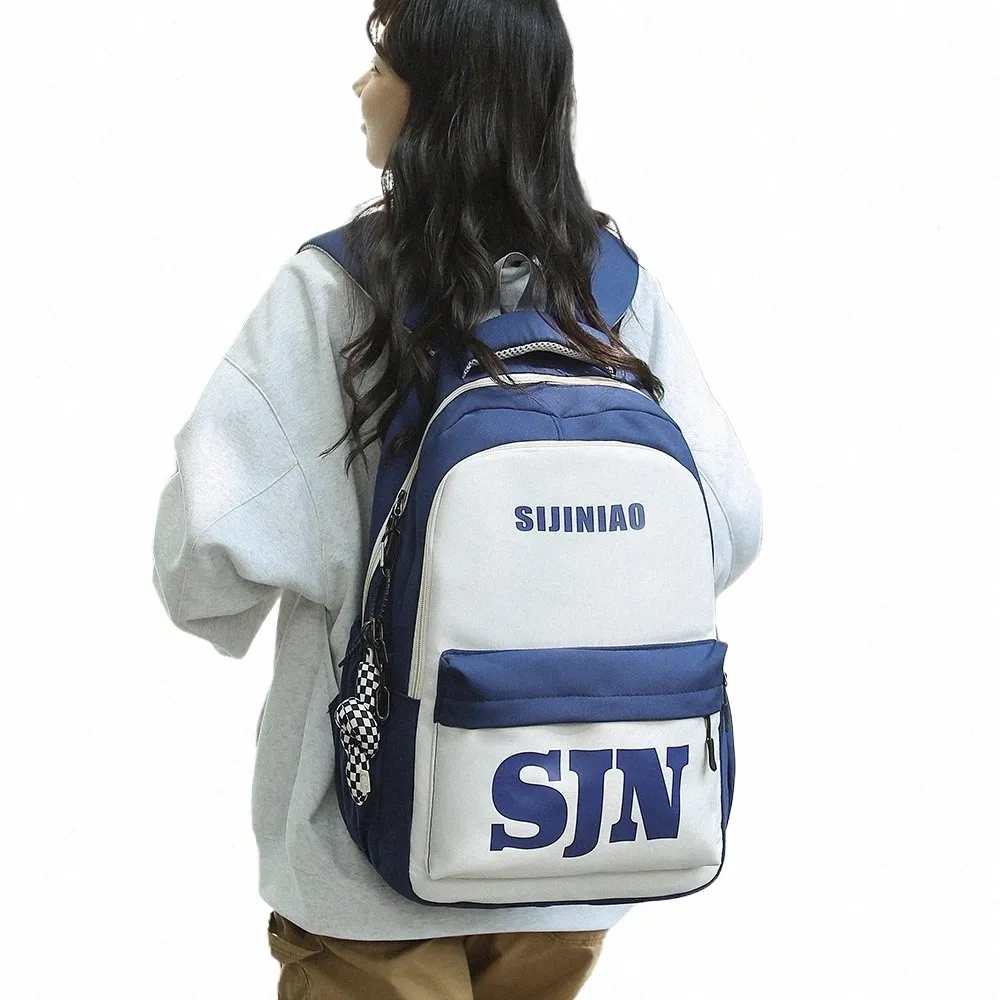 emale alta qualidade lona mochila de viagem mulheres back pack sacos escolares para adolescente mochila T6UJ #
