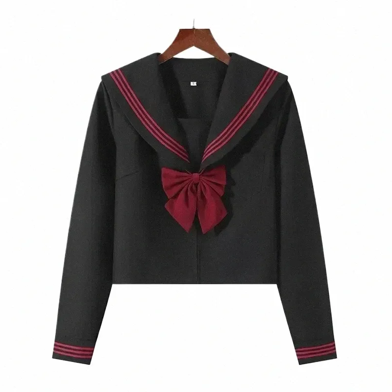 top Suit Class Sailor Korean Orthodox Uniform Anime Skirts Style BLACK Cosplay Japanese College Student Girl School 59zQ#