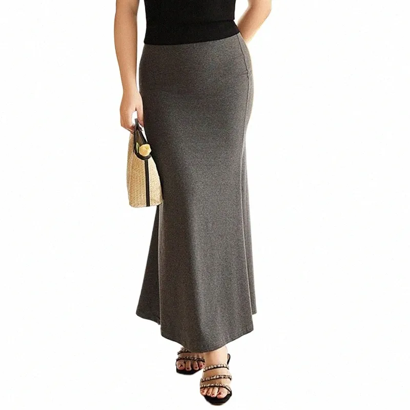 LG Fishtail kjol för kvinnor, draperingseffekt, sexig fiskstjärna kjol, fransk sjöjungfru kjol, ol, bra kvalitet, våren plus storlek 2024 c0no#