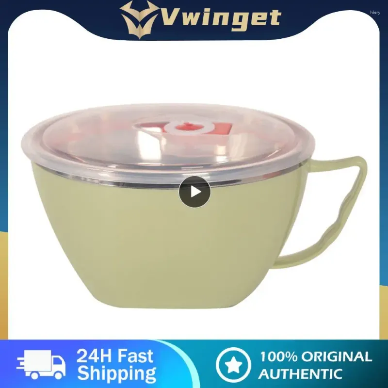 Serviesgoed 126g Voorkeursmateriaal Lunchbox Corrosie- en roestbestendigheid Dubbellaagse isolatie Instant Noodle Bowl Milieugezondheid