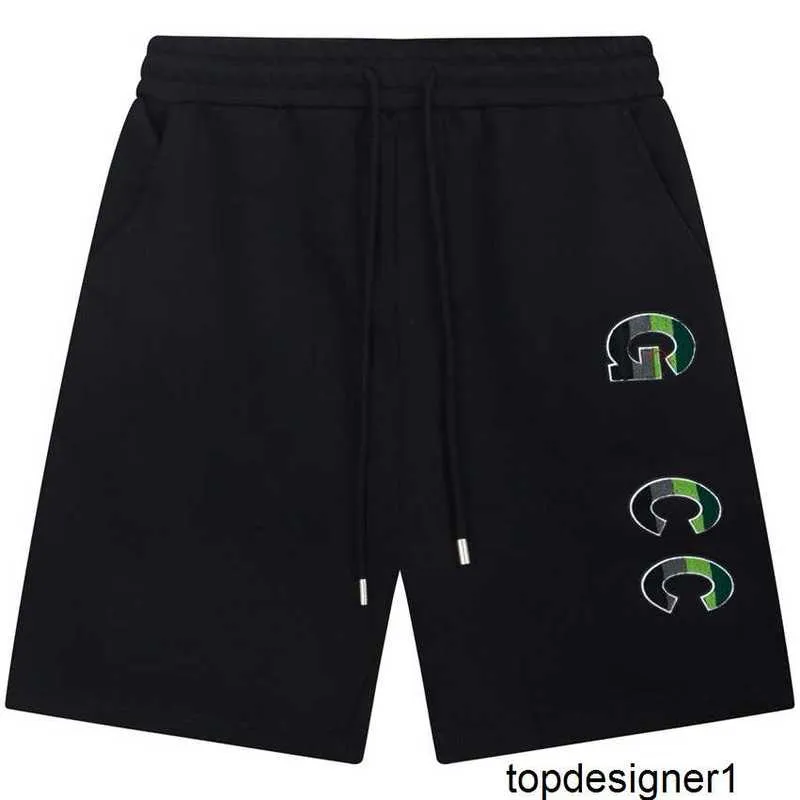 Designer Versão correta de shorts G soltos, casuais e confortáveis ​​com letras bordadas e calças elásticas OS 54 P457 para homens e mulheres