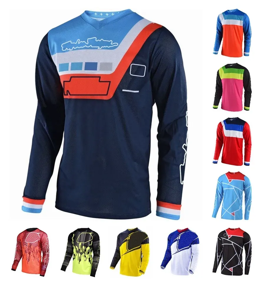 Apparel Men's Moto Racing Downhill Jerseys Tshirt MTB Offroad Motorcycle Jersey Shirt Motocross Sportwear Bike Long Sleeve Racing Tshirt